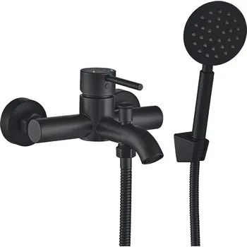 Vodovodní baterie Jednopáková nástěnná vanová a sprchová baterie Kuchinox NOIA, černá