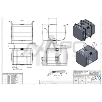 Palivová nádrž Nádrž palivová SCANIA 350L 860X700X670 900750