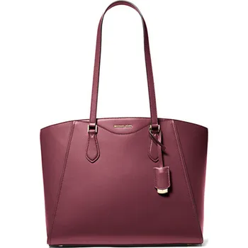 Velká kožená kabelka Michael Kors Taryn vínová