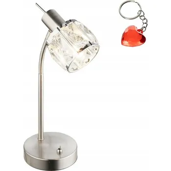 Lampička Stolní lampa Globo Kris stříbrná 40 W