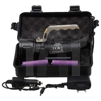 Svítilna Baterka LED 1000LM T6 bílá + 8SMD červené blikající LXLL136C