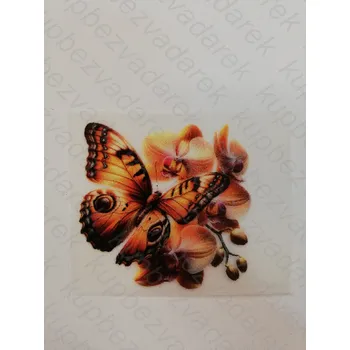 Nažehlovací obrázek na folii - motýl č.9 - 5,5 x 6 cm