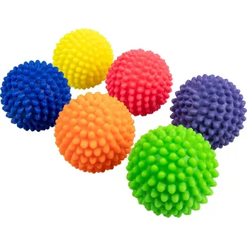 Masážní přístroj AMAYA Míček masážní reflexní ježek s měkkými bodlinkami 6 cm sada 6 ks