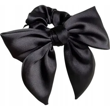 Jedna černá froté gumička do vlasů