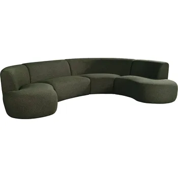 Pohovka LABEL51 Pohovka do tvaru U FLORENCE zelená 350cm GA-80.195