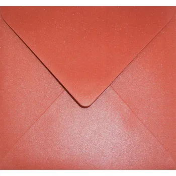 Obálka Čtvercové obálky Aster Met Ruby červené - 25 Ks