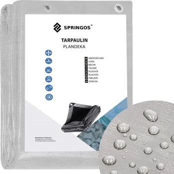Krycí plachta Krycí plachta 6x8 m, extra silná 260g PE SPRINGOS GA2186 šedá