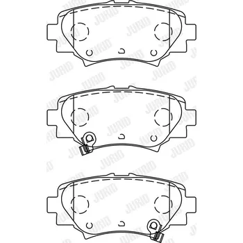 Brzdová destička Sada brzdových destiček, kotoučová brzda JURID 573614J