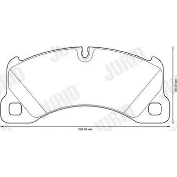 Brzdová destička Sada brzdových destiček, kotoučová brzda JURID 573329JC