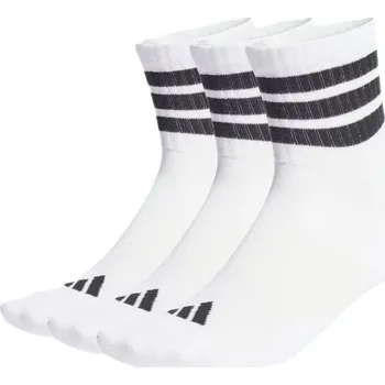 Dámské ponožky Adidas 3-Stripes Cushioned Sportswear Mid 3P JZ0529 - white XXL