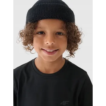 Chlapecké tričko Chlapecké tričko 4F Dětské tričko basic černé sportovní na tělocvik s logem, velikost 140