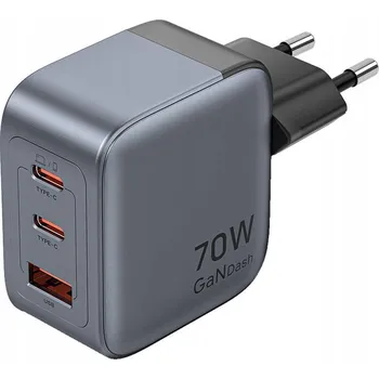 Vention Síťová nabíječka USB A 2x USB-C GaN PD QC 3.0 70W