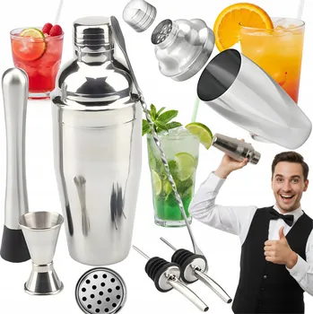 Shaker AG818 BARMANSKÁ SADA SHAKER NA KOKTEJLY 6 DÍLŮ
