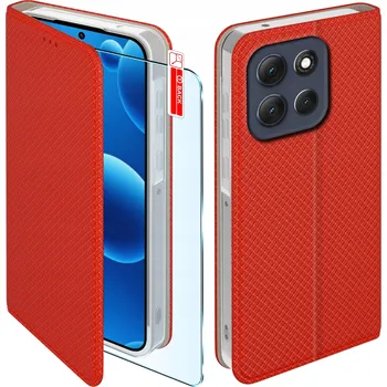 Pouzdro na mobilní telefon Flipové pouzdro TFO pro Motorola Moto G86 Power, červené