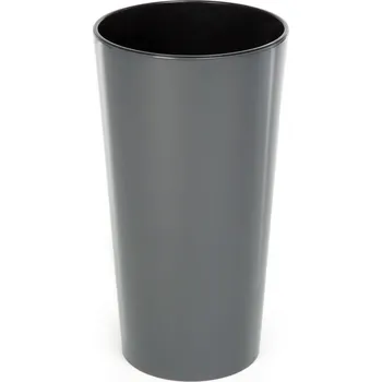 Květináč Plast Květináč šedý Lamela 26 cm x 14 x 26 cm