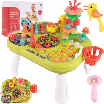 Hračka pro nejmenší Interaktivní vzdělávací stolek multistolek kladívko rybaření malá motorika senzorický