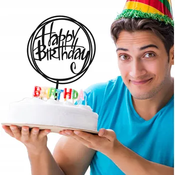 Jedlá dekorace na dort Výběr dekorací nápis na narozeninový Zápich do dortu