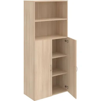 Policová skříň D 5 80 04 – Skříň policová dvéřová 185 × 80 cm - Akát , Akát , USN – Hobis