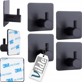 Věšák Háček bez vrtání Vilde černý