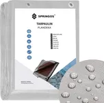Krycí plachta s oky 5x4 m, 130g PE SPRINGOS GA2184 šedá