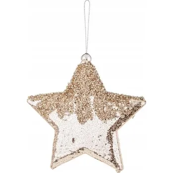 Vánoční dekorace Zdobená Vánoční Koule Hvězda 13 cm 1 ks