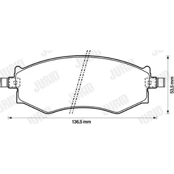 Brzdový systém Sada brzdových destiček, kotoučová brzda JURID 572339J