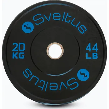 Olimpijské bumperové závaží Sveltus Training Olympic Disc 20 kg black