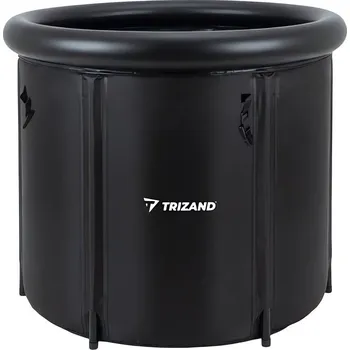 Vana Trizand 26799 Skládací přenosná otužovací káď, 320 l, černá