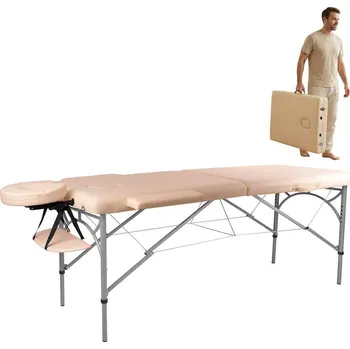 Masáž Insportline Masážní stůl inSPORTline Tamati 2-dílný hliníkový Barva krémově bílá