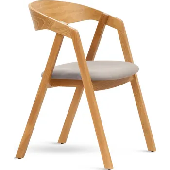 Jídelní stůl GURU /S odstín dub – čalouněné křesílko - odstín dub , lux 10 terracotta