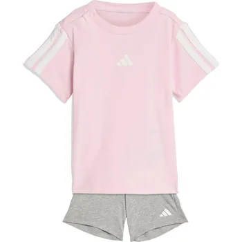 ADIDAS Souprava Essentials Tee Kids 9–12 MĚSÍCŮ BÍLÁ|RŮŽOVÁ