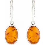 Stříbrné náušnice s jantarem Melia