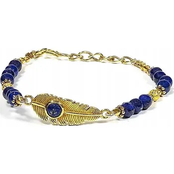 Náramek Náramek s peříčkem a lapisem lazuli