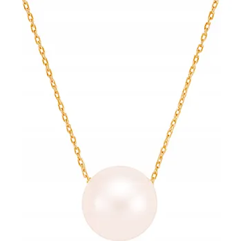 Náhrdelník Zlatý náhrdelník 585 s přívěskem kulička, jemná perlička – ideální jako dárek, moderní