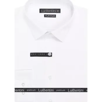 Pánská košile Luxusní pánská Slim Fit košile z řady Platinum Lui Bentini LDSB 239 bílá velikost 43