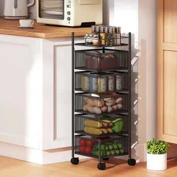 HOMCOM Kuchyňský vozík s koši 497153