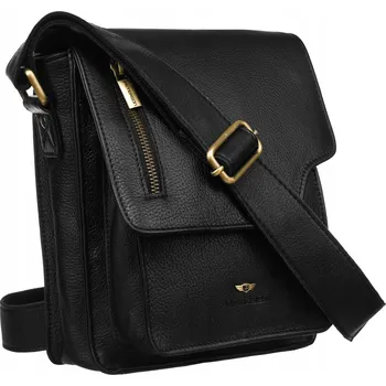 Kabelka Peterson kabelka přes rameno přírodní kůže černá