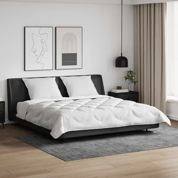 Zahradní lehátko Duvet s polštáři s polštářem 3 pcs Bílá Mikrovlákno Bílá3378093