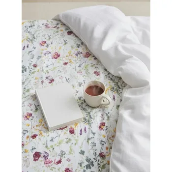 Prostěradlo Sinsay - Bavlněné prostěradlo s gumou s květy - vícebarevná - 054HJ-MLC - 054HJ-MLC-ONE