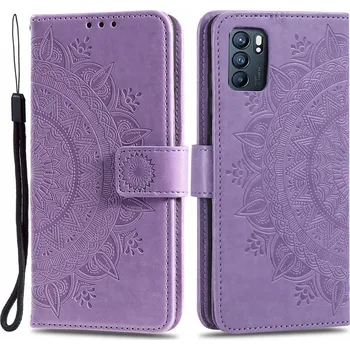Pouzdro na mobilní telefon Flipové pouzdro Erbord pro Oppo Reno6 5G fialové
