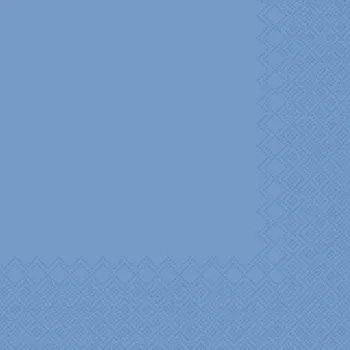 Papírový kapesník Ubrousek jednobarevný SV.MODRÝ 3-vrstvý 33x33 cm