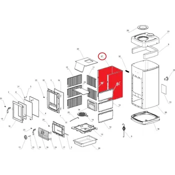 Krbová kamna La Nordica - náhradní vnitřní pozinková izolace pro kamna MAX