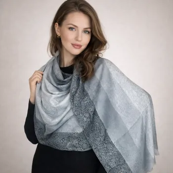 Šála Šál Pašmína - Clarissa - Tmavě šedá
