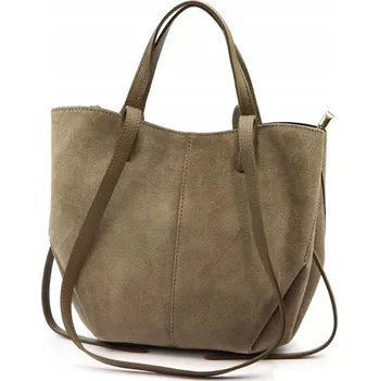 Vera Pelle kabelka z pravé kůže hnědá