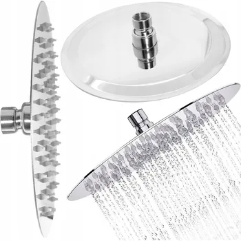 Sprchová hlavice DEŠŤOVÁ SPRCHOVÁ HLAVICE OCELOVÁ TENKÁ kulatá 20cm CHROM slim