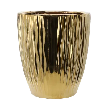 Zahrada Esperanza Keramický obal na květináč - zlatý lesklý 45x45x51,5cm 62414&nbsp;ELI3567
