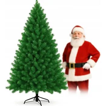 Vánoční stromek UMĚLÝ VÁNOČNÍ STROMEČEK ZELENÝ 210 CM JAKO ŽIVÝ KOVOVÝ STOJAN