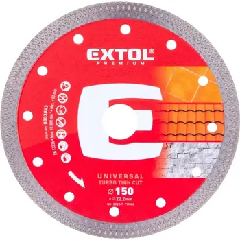 Řezný kotouč 8803043 Kotouč diamantový řezný, turbo Thin Cut, suché i mokré řezání, 150x22,2x1,6mm Extol Premium