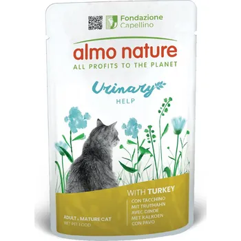 Krmivo pro kočku 6x70g Almo Nature Holistic Urinary Help - s krůtou