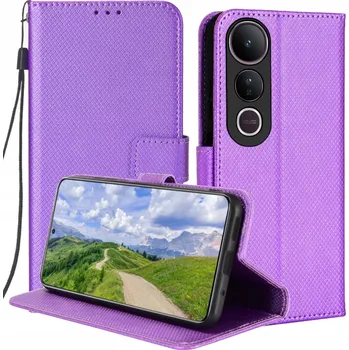 Pouzdro na mobilní telefon Flipové pouzdro Radian pro Vivo V50 Lite fialové
